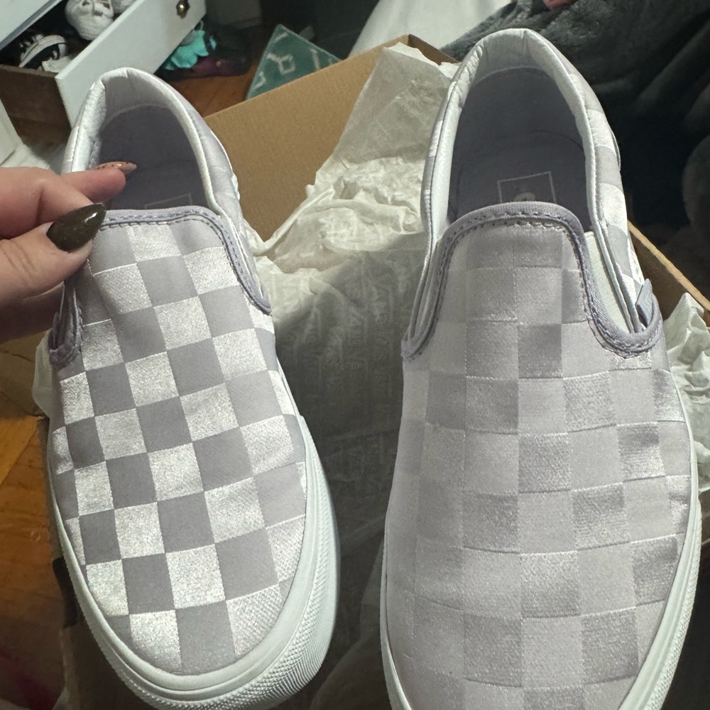 Checkered Slip-On Sneakers